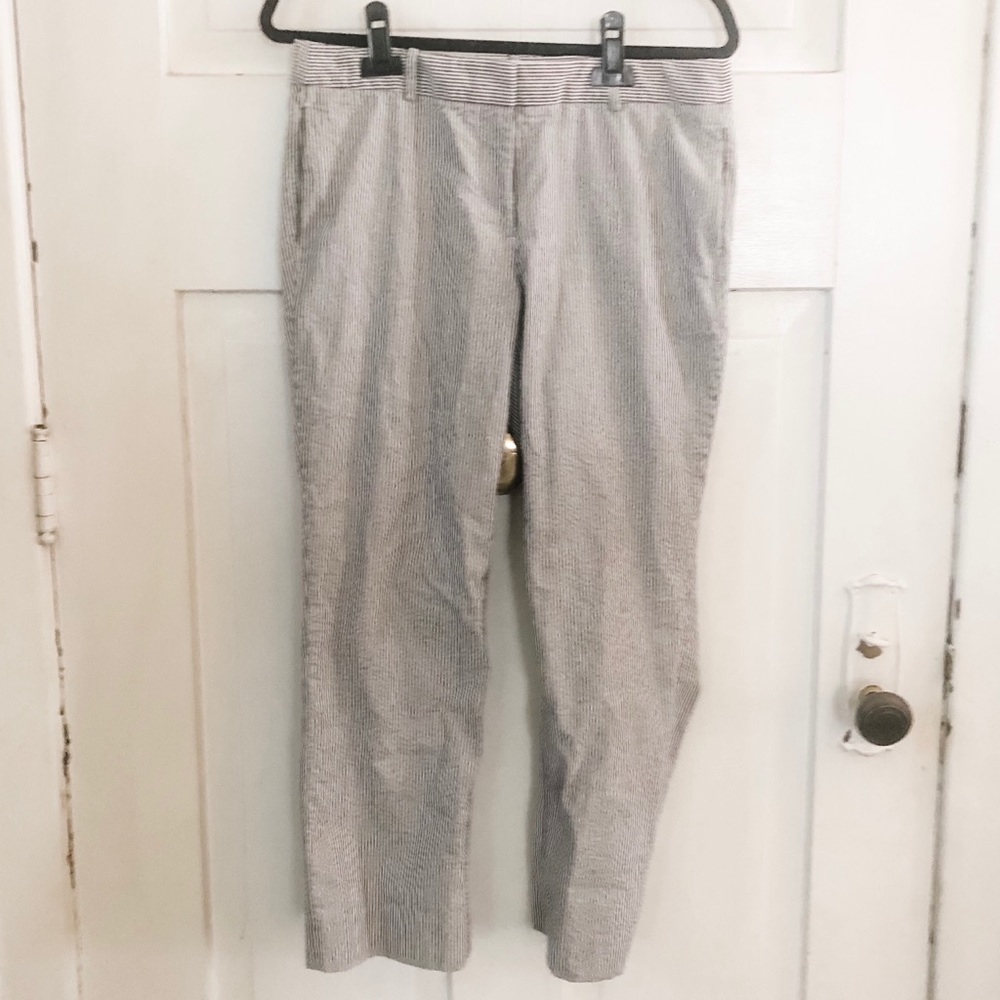 J. Crew Garden Pant in Seersucker Sz 10 Petite